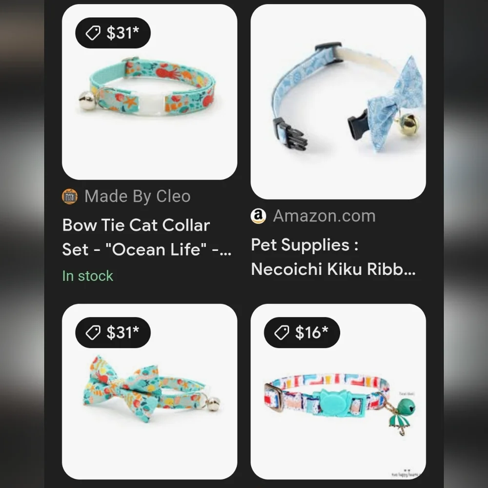 Meijer Kitten Novelty Safety Collar - Blue and Orange